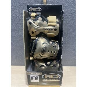 RD Roller Derby Youth Protective Inis Pad Set Knee Elbow Wrist Guards 5-10yr NEW
